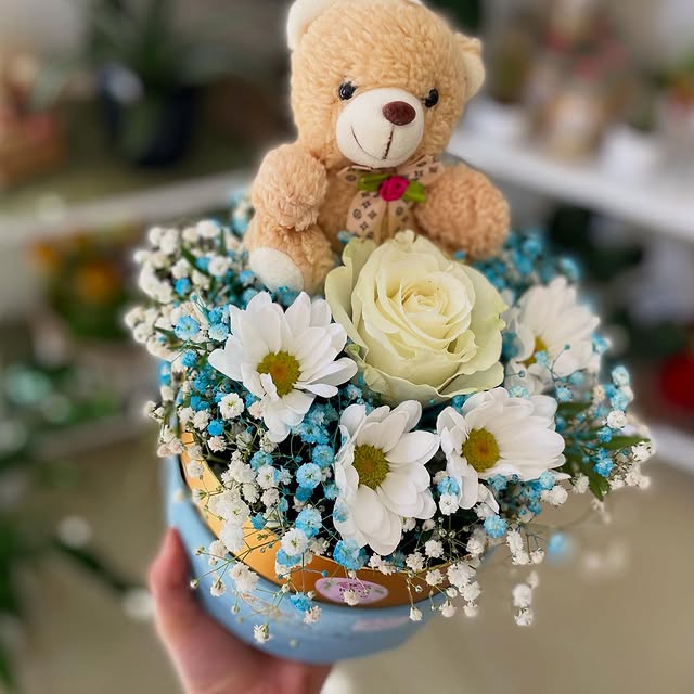 Gratulačný boxík🩵🐻🌸